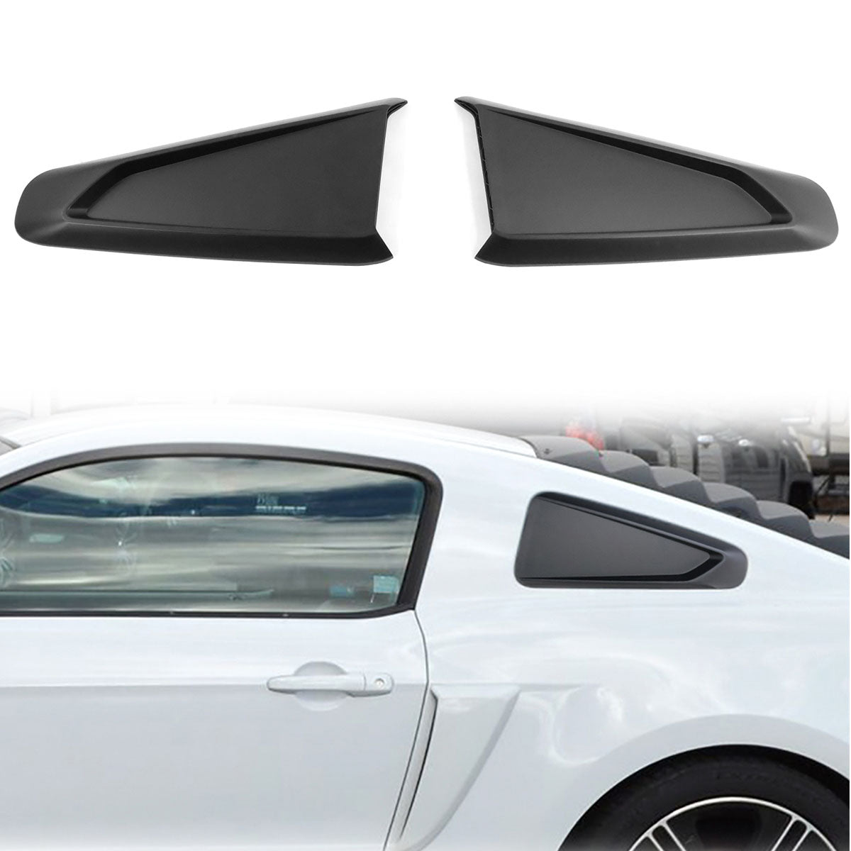 2010-2014 Ford Mustang 2DR IKON Rear Quarter Window Louver