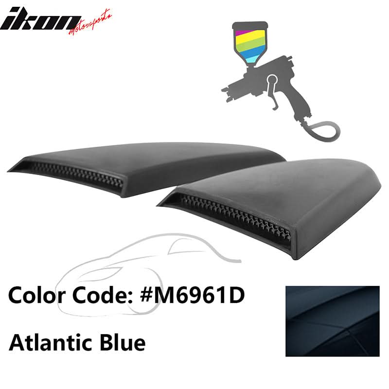 2015-2023 Mustang R Style Side Quarter Window Louver PU Painted