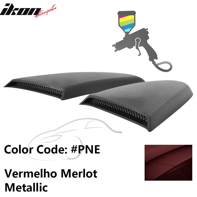2015-2023 Mustang R Style Side Quarter Window Louver PU Painted