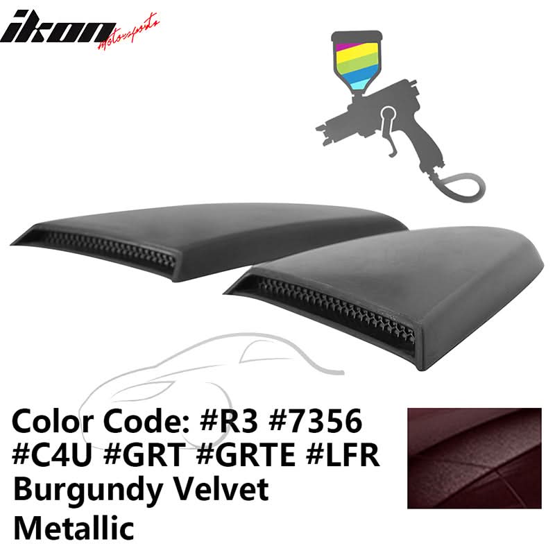 2015-2023 Mustang R Style Side Quarter Window Louver PU Painted