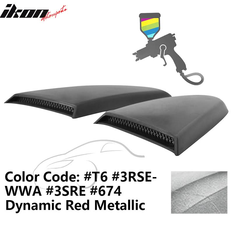 2015-2023 Mustang R Style Side Quarter Window Louver PU Painted