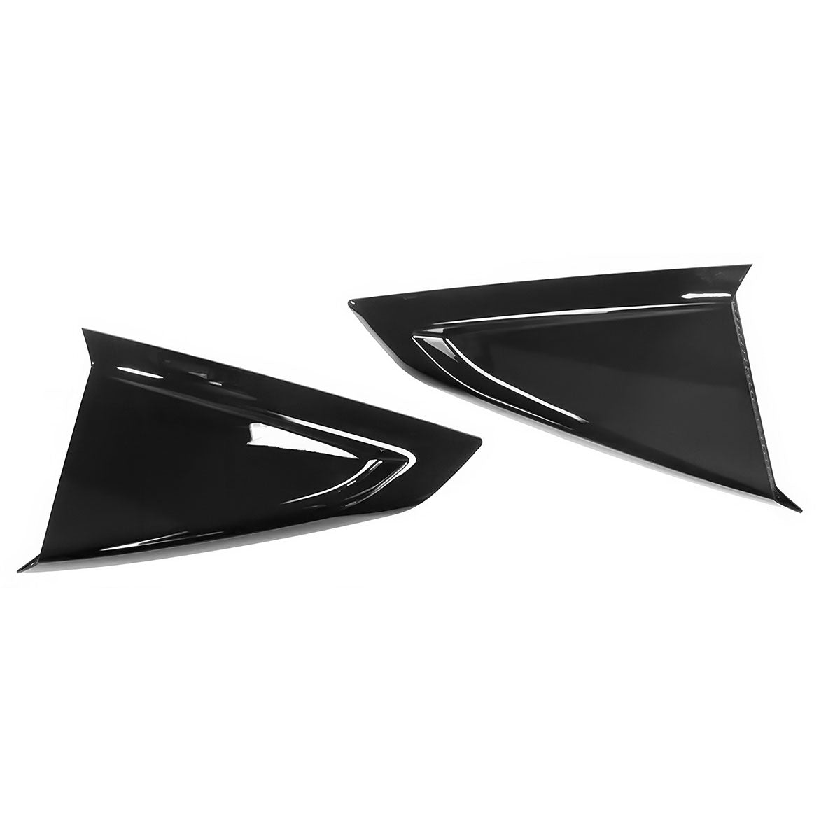 2024-2025 Ford Mustang 2DR V Style Gloss Black Side Window Louvers ABS
