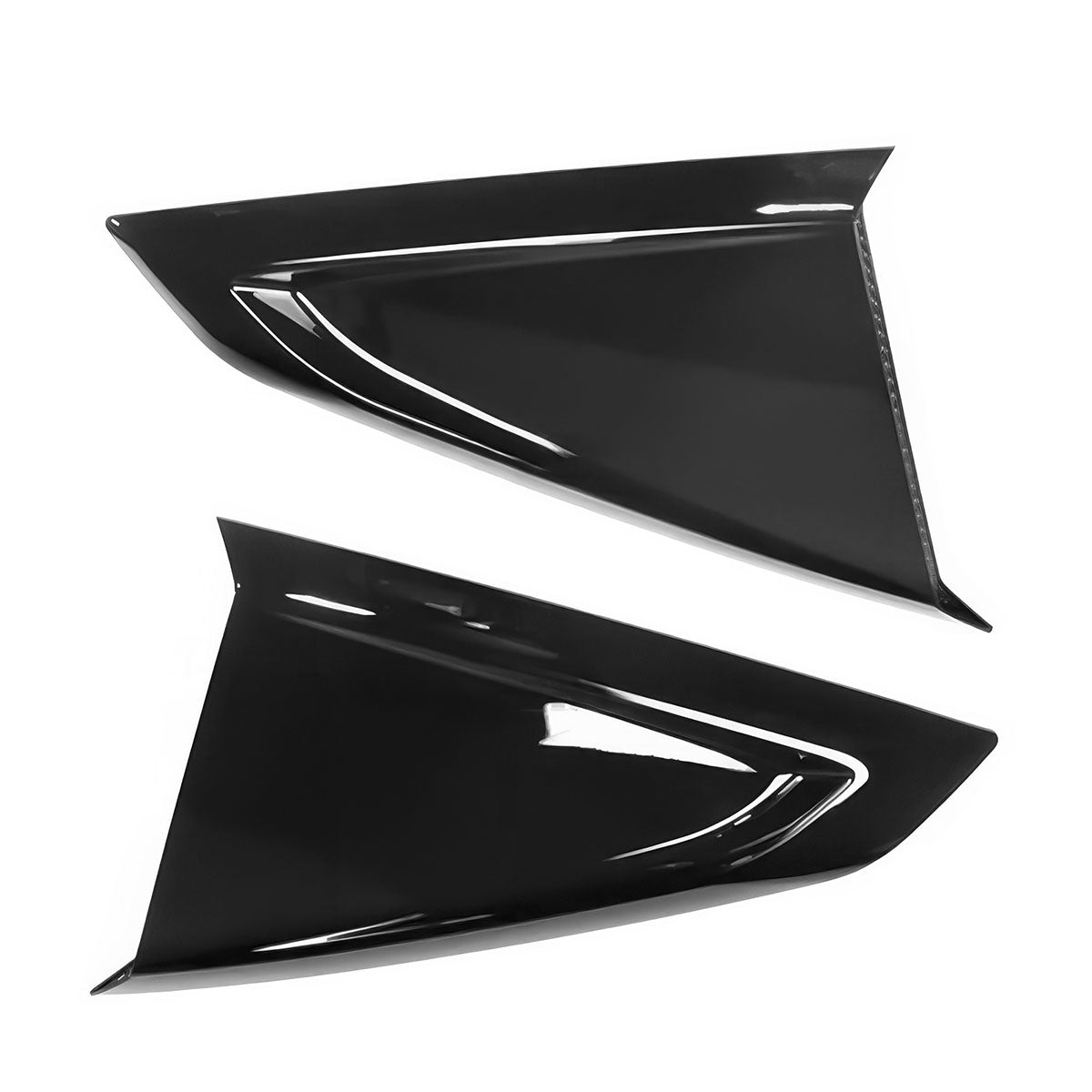 2024-2025 Ford Mustang 2DR V Style Gloss Black Side Window Louvers ABS