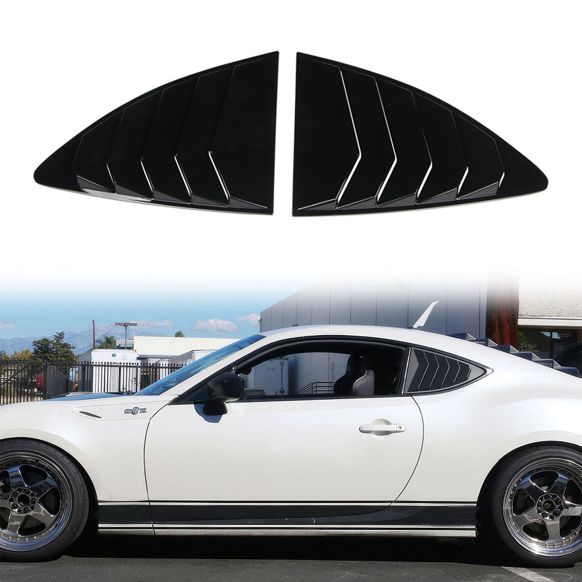 2013-2020 Subaru BRZ IKON Style Rear Window Louver Guard ABS