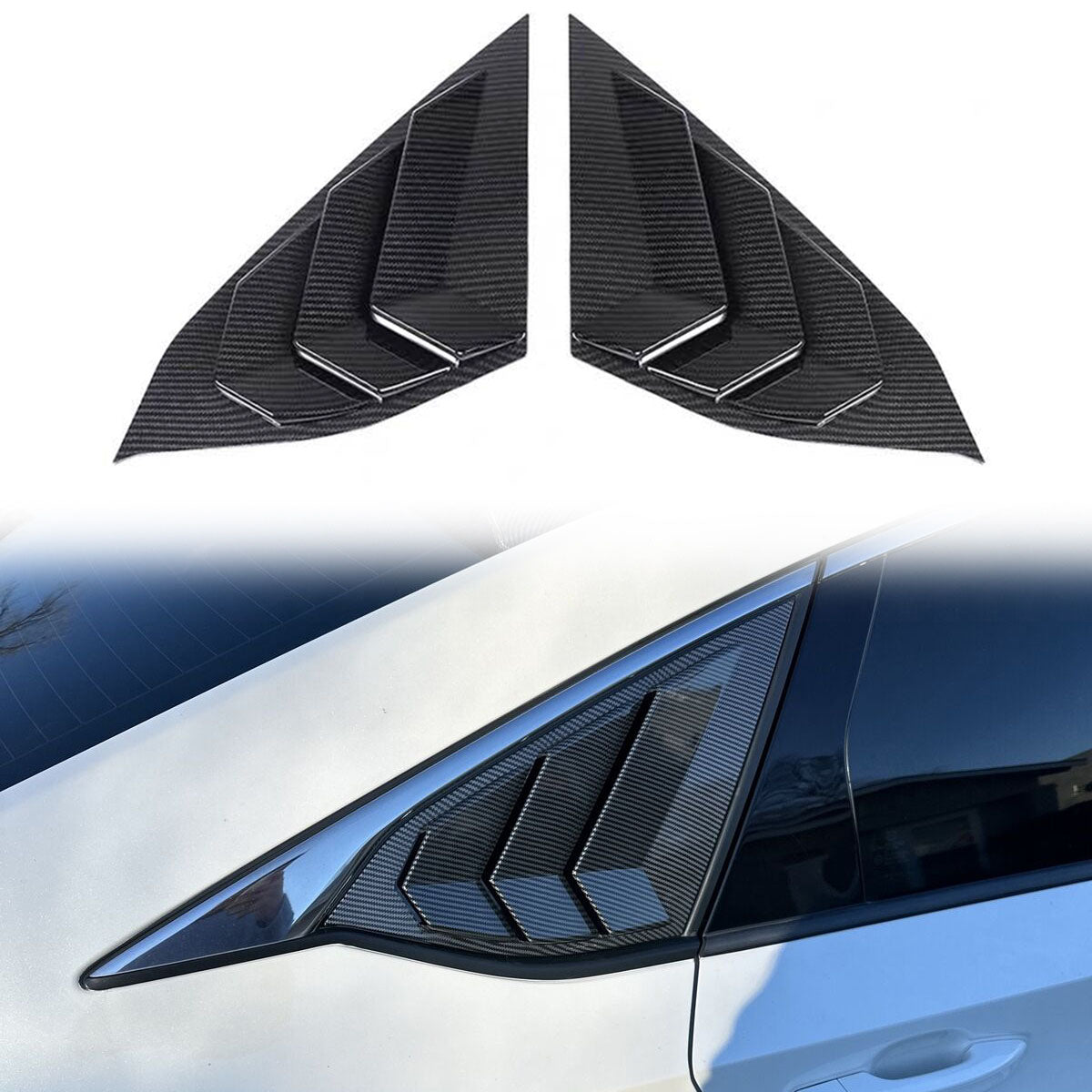 2018-2022 Honda Accord Sedan CF Look Side Window Louvers Quarter Panel