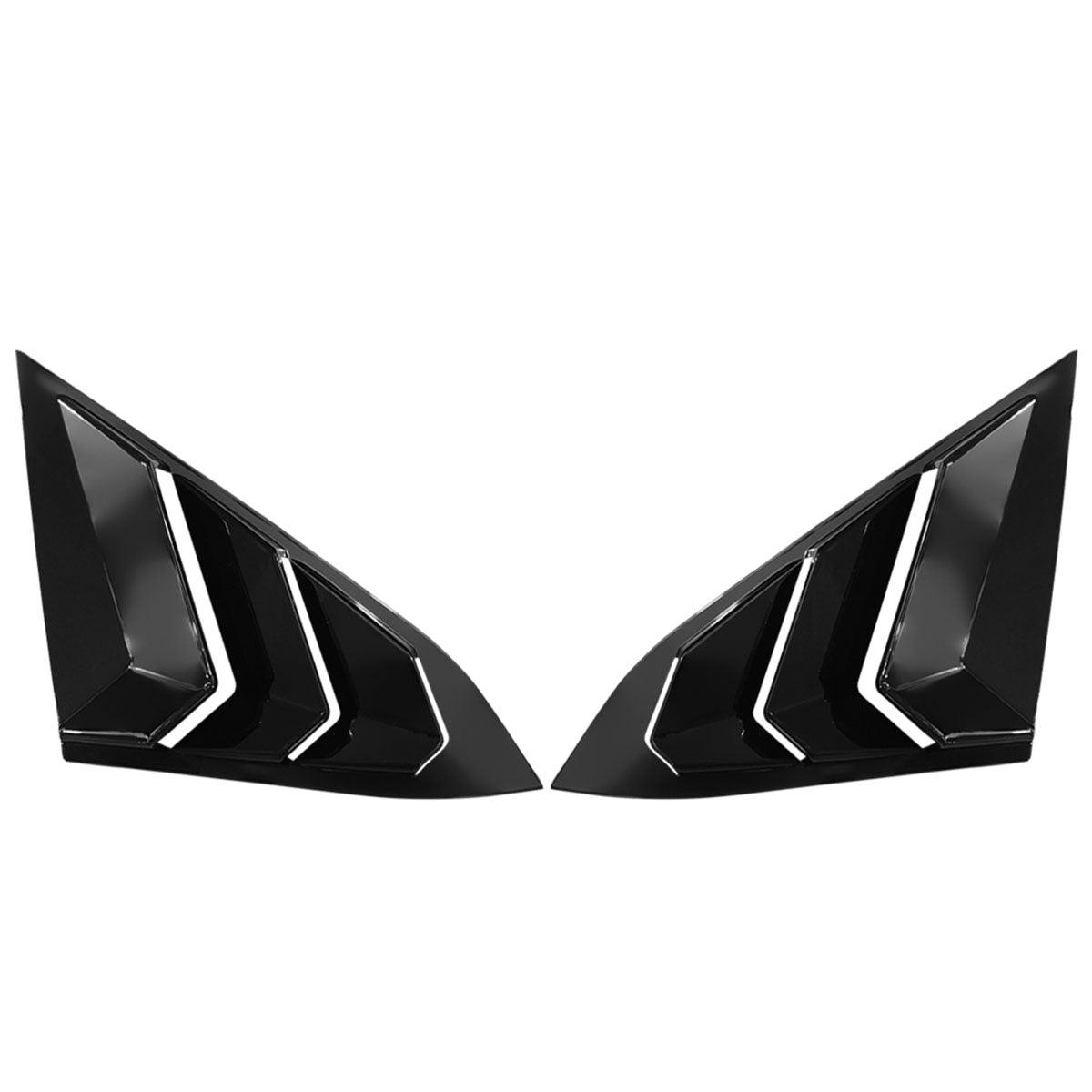 2016-2021 Honda Civic Sedan Gloss Black Rear Side Window Louver