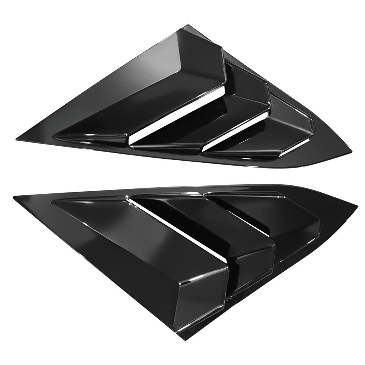 2016-2021 Honda Civic Sedan Gloss Black Rear Side Window Louver