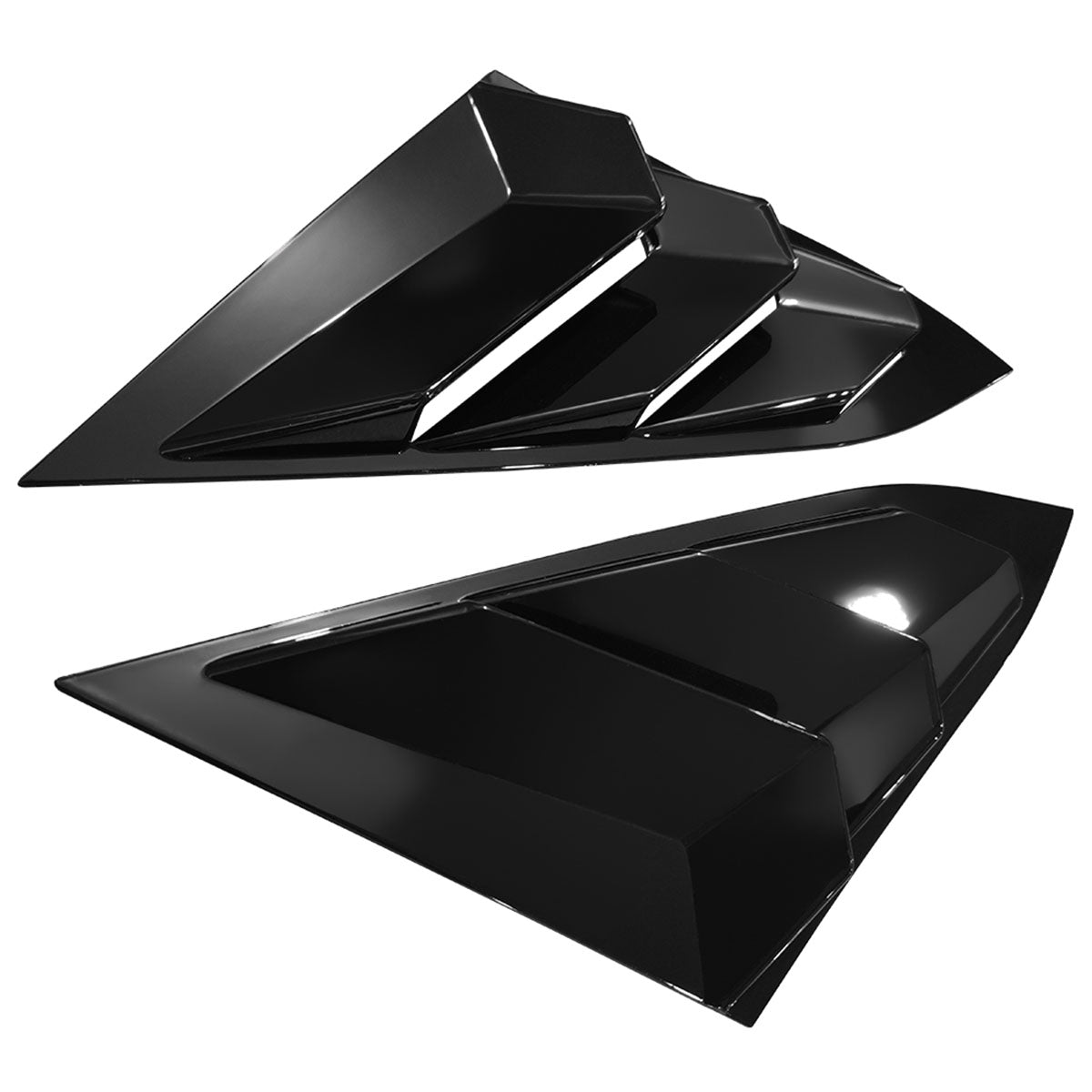 2016-2021 Honda Civic Sedan Gloss Black Rear Side Window Louver