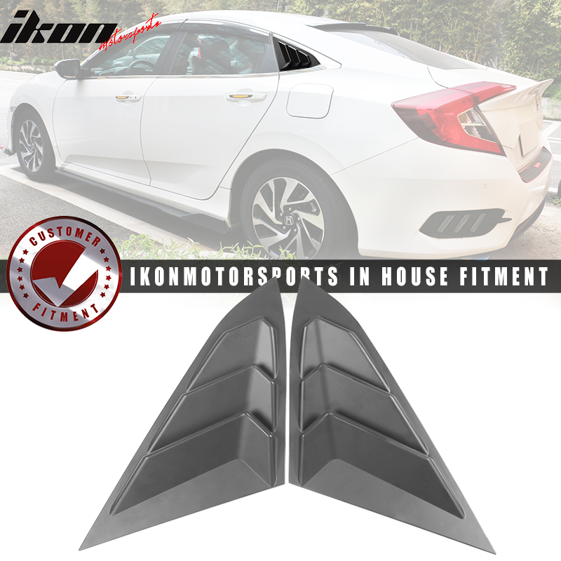 2016-2021Â Honda Civic Sedan Rear Side Window Louver Quarter Panel ABS