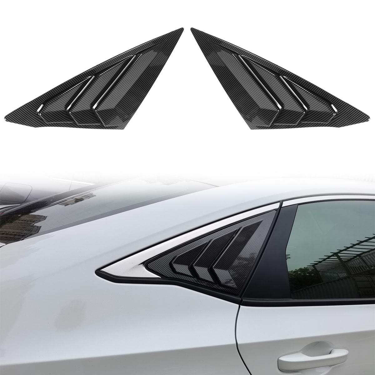 2022-2023 Honda Civic 11th Gen 4DR Sedan Side Window Louver Vent ABS