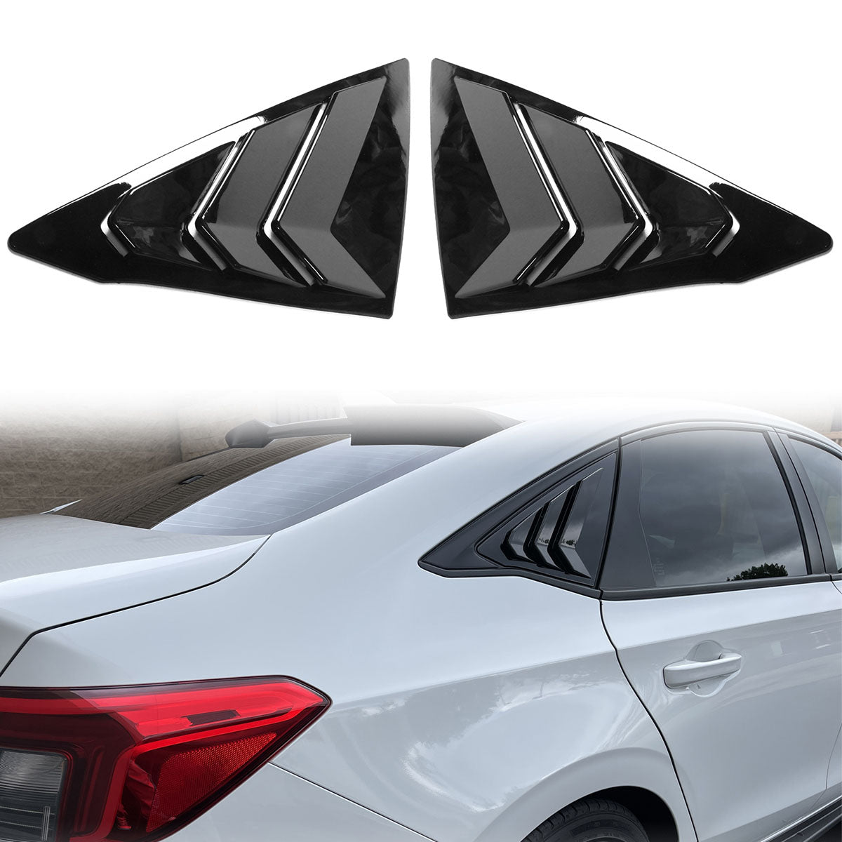 2022-2023 Honda Civic 11th Gen 4DR Sedan Side Window Louver Vent ABS