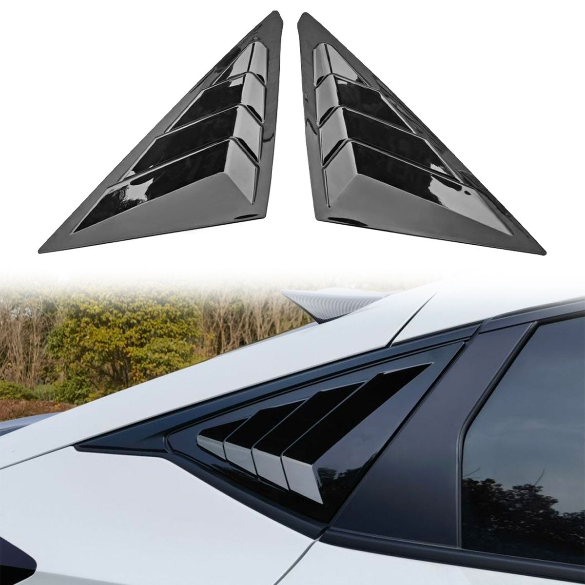 2020-2023 Honda Civic Hatchback 2PCS Side Window Louvers