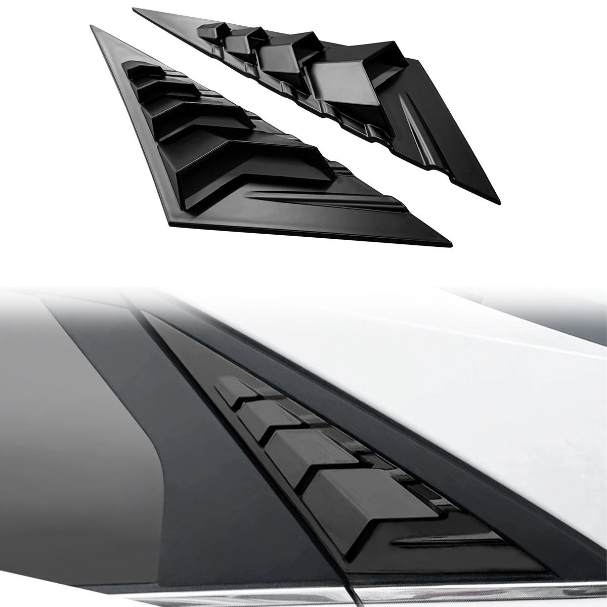 2021-2023 Hyundai Elantra 4DR 2PC Rear Side Vent Window Louver ABS