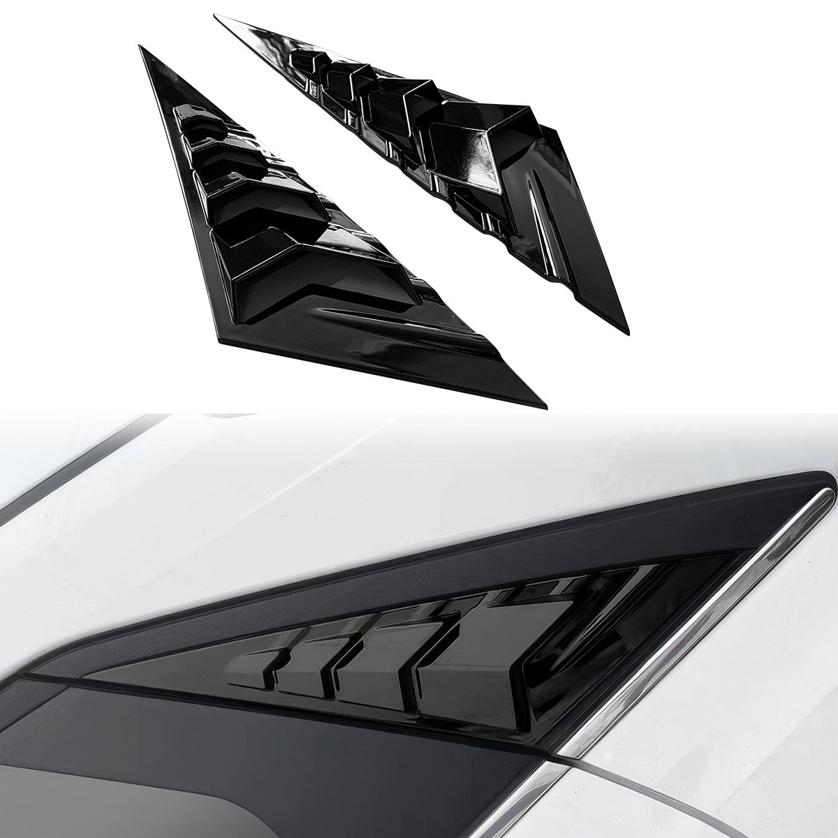 2021-2023 Hyundai Elantra 4DR 2PC Rear Side Vent Window Louver ABS