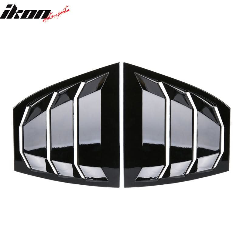 2014-2018Â Mazda 3 Gloss Black Rear Window Louvers Quarter Scoop ABS