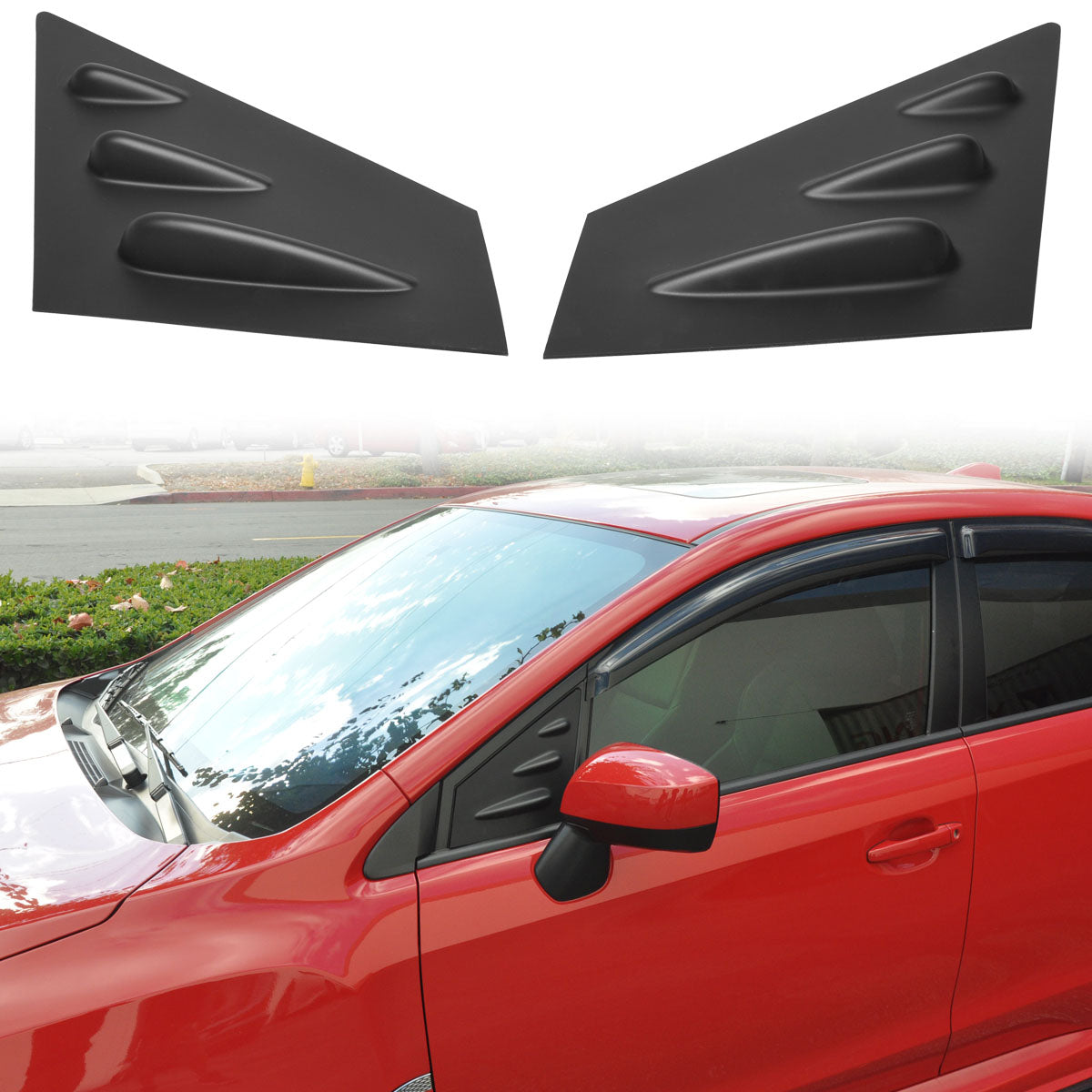 2015-2021 Subaru WRX STI Matte Black Window Louver - ABS
