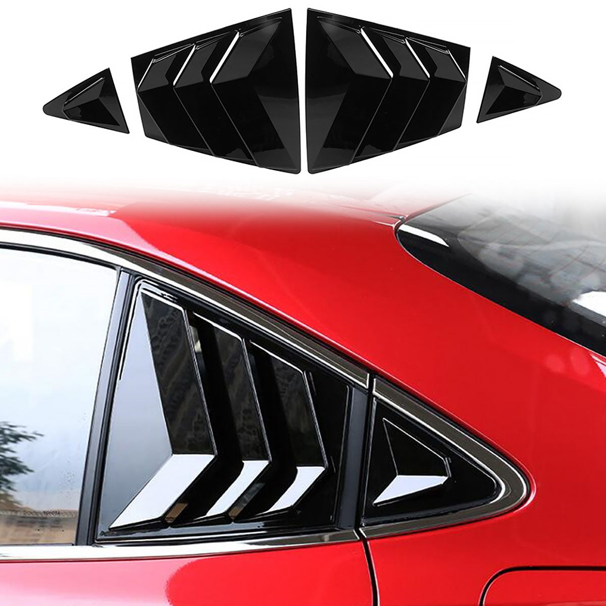 2020-2022 Toyota Corolla IKON Style Side Window Louver Visor Guard ABS