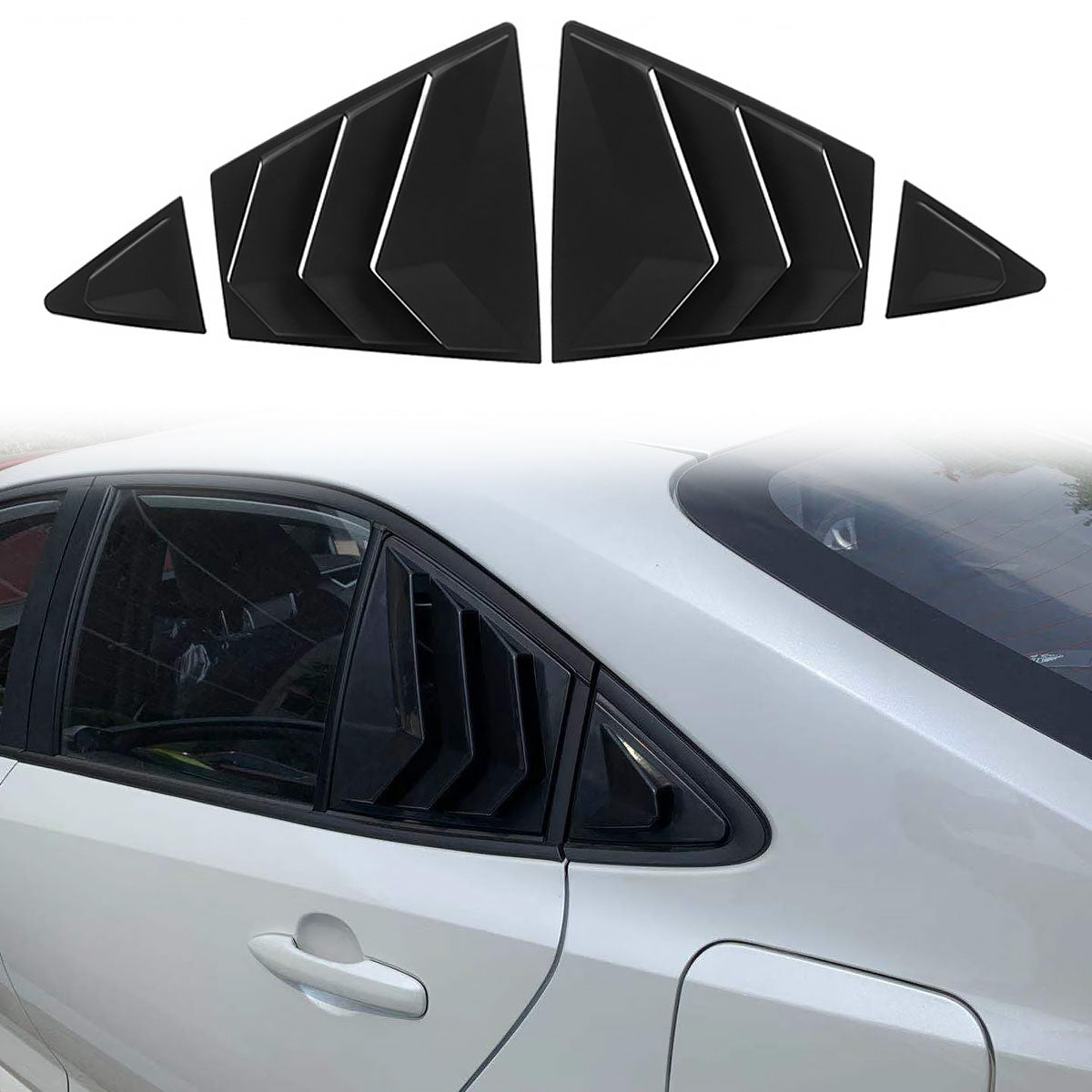 2020-2022 Toyota Corolla IKON Style Side Window Louver Visor Guard ABS