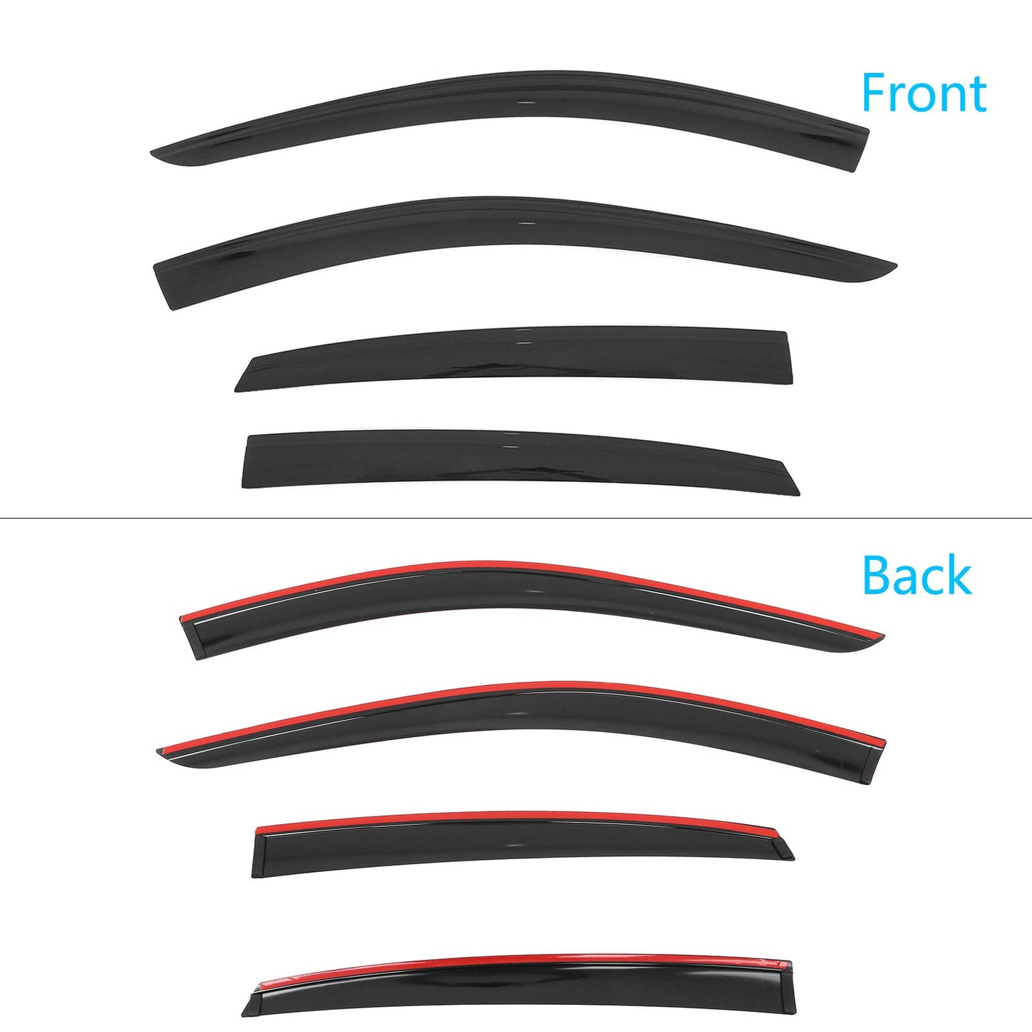 2022-2025 Infiniti QX55 Low Profile Style Tape on Window Visors Guards