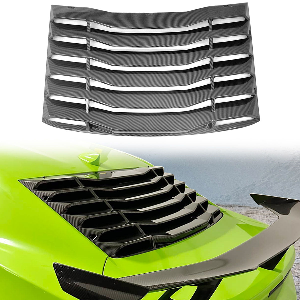 2016-2024 Chevy Camaro IKON Rear Window Louvers Cover Sun Shade ABS