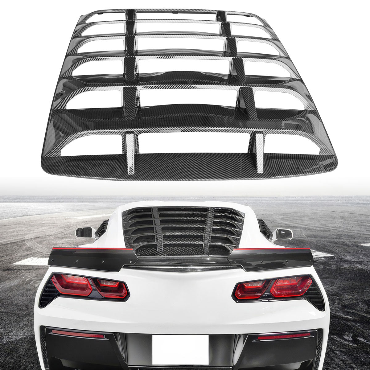 2014-2019 Chevy Corvette C7 Rear Window Louver ABS