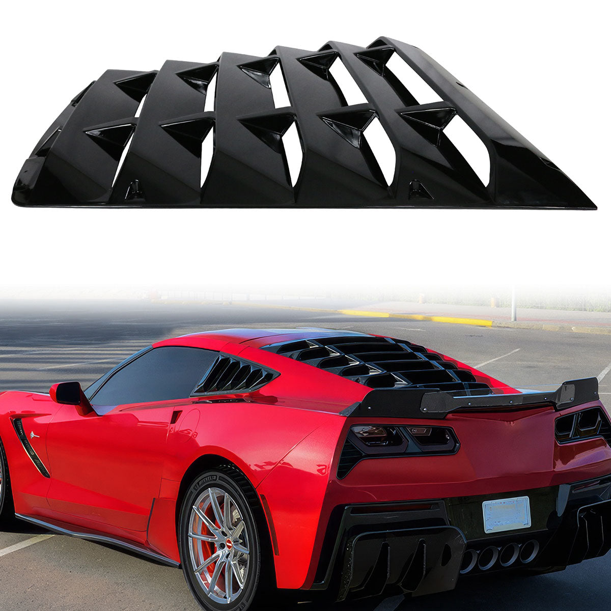 2014-2019 Chevy Corvette C7 Rear Window Louver ABS