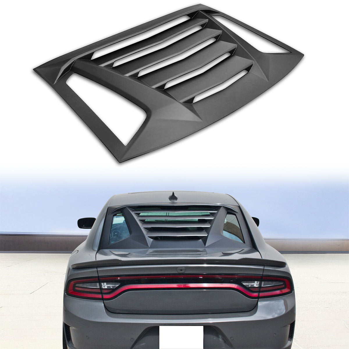 2011-2023 Dodge Charger IKON V2 Style Window Louver ABS