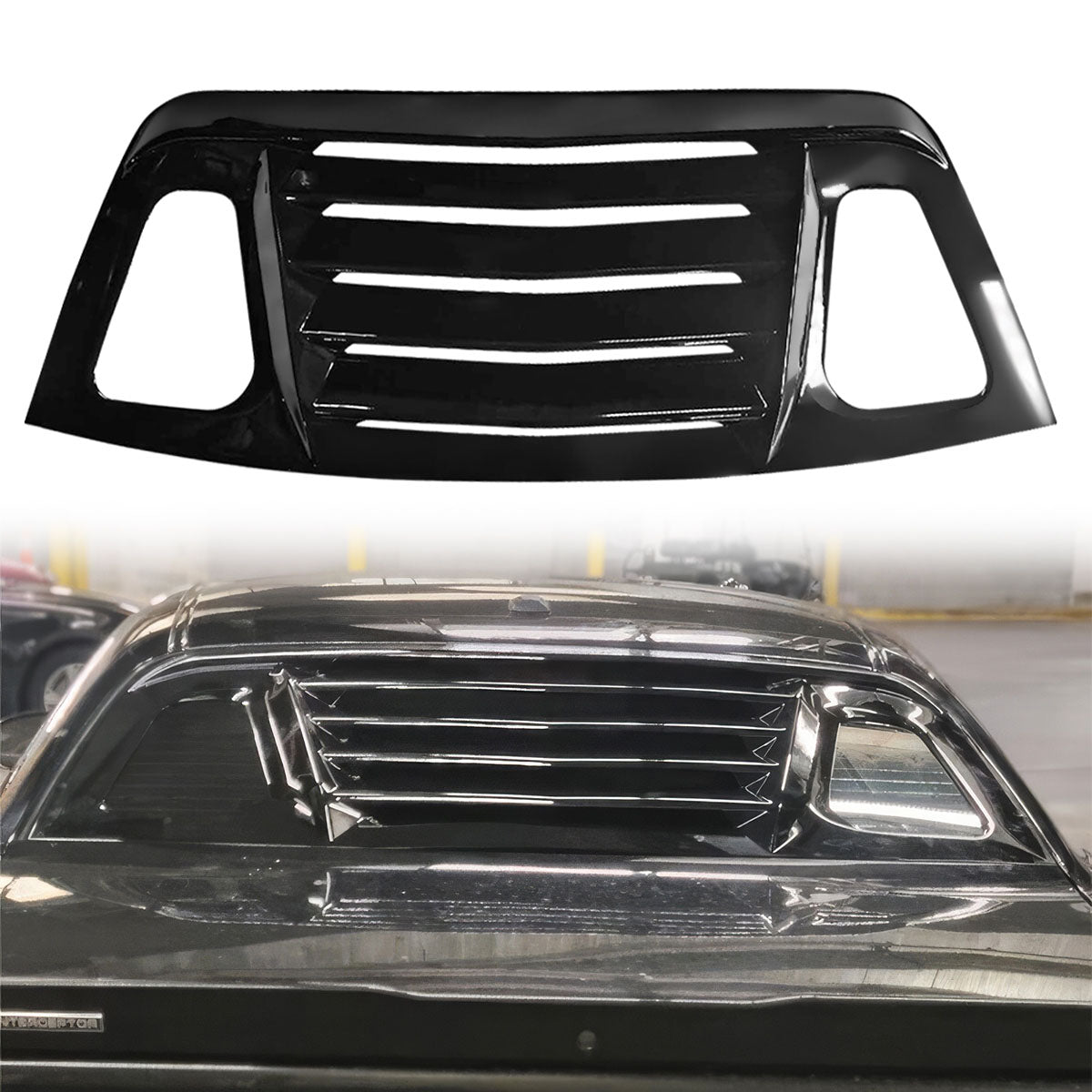 2008-2023 Dodge Challenger V2 Style Window Louver Gloss ABS