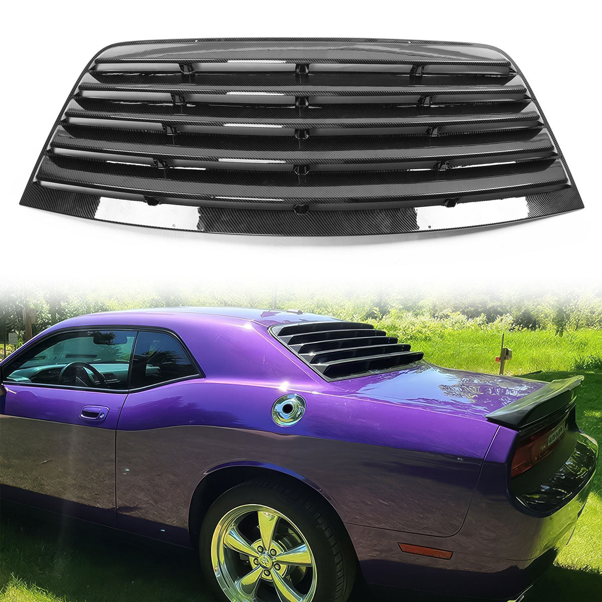 2008-2023 Dodge Challenger Rear Window Scoop Louver Vent