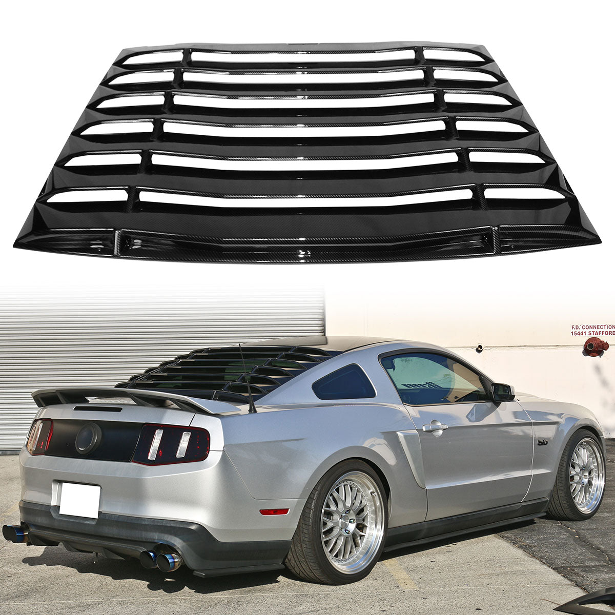2005-2014 Ford Mustang IKON Style Rear Window Louvers ABS