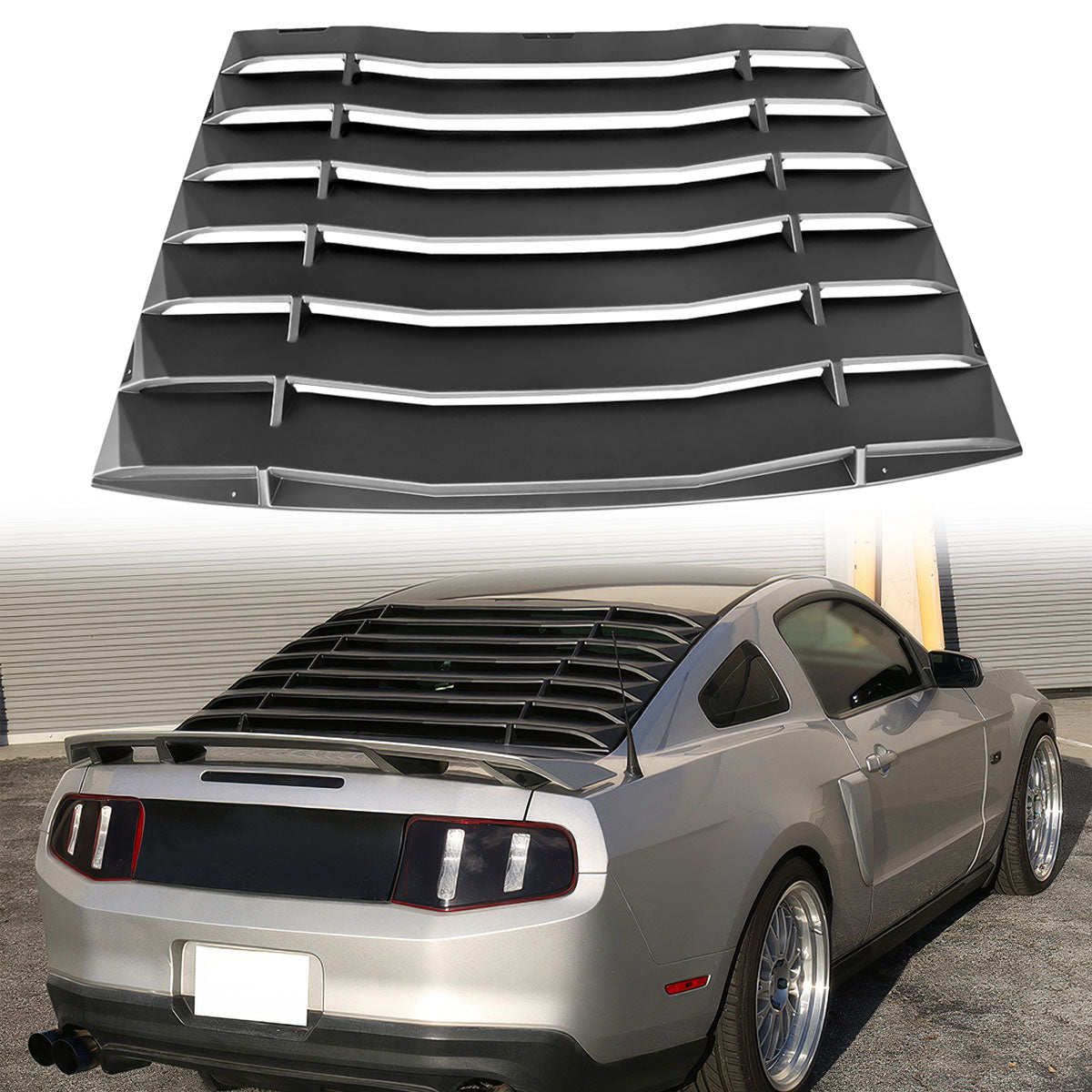2005-2014 Ford Mustang IKON Style Rear Window Louvers ABS