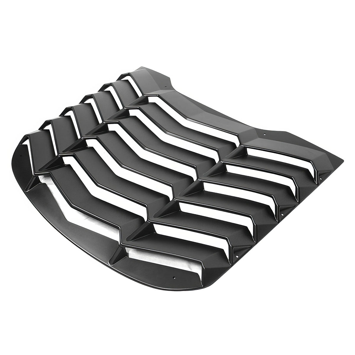 2015-2023Â Ford Mustang IKON Black Rear Window Louver Cover ABS