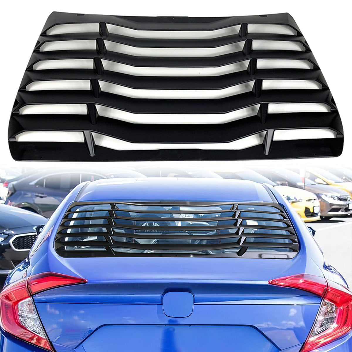 2016-2021 Honda Civic IKON Style Window Louver ABS