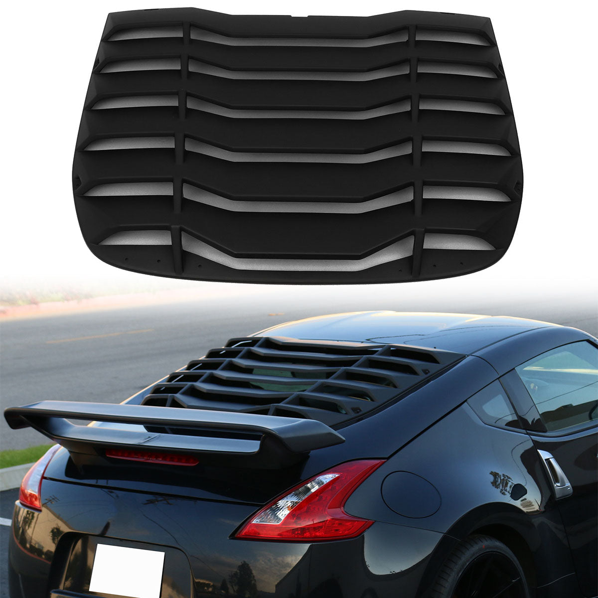 2009-2020 Nissan 370Z Coupe IKON Style Rear Window Scoop Louver Cover
