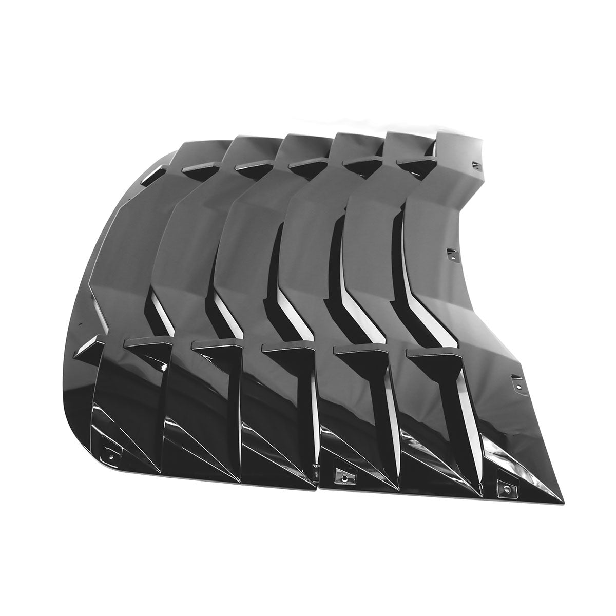 2024-2025 Ford Mustang 2DR IKON Gloss Black Rear Window Louvers ABS