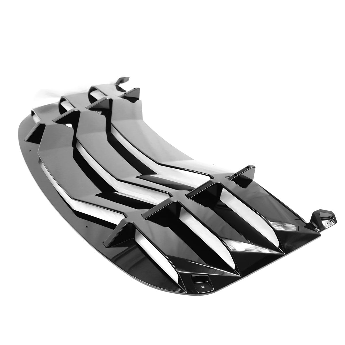 2024-2025 Ford Mustang 2DR IKON Gloss Black Rear Window Louvers ABS