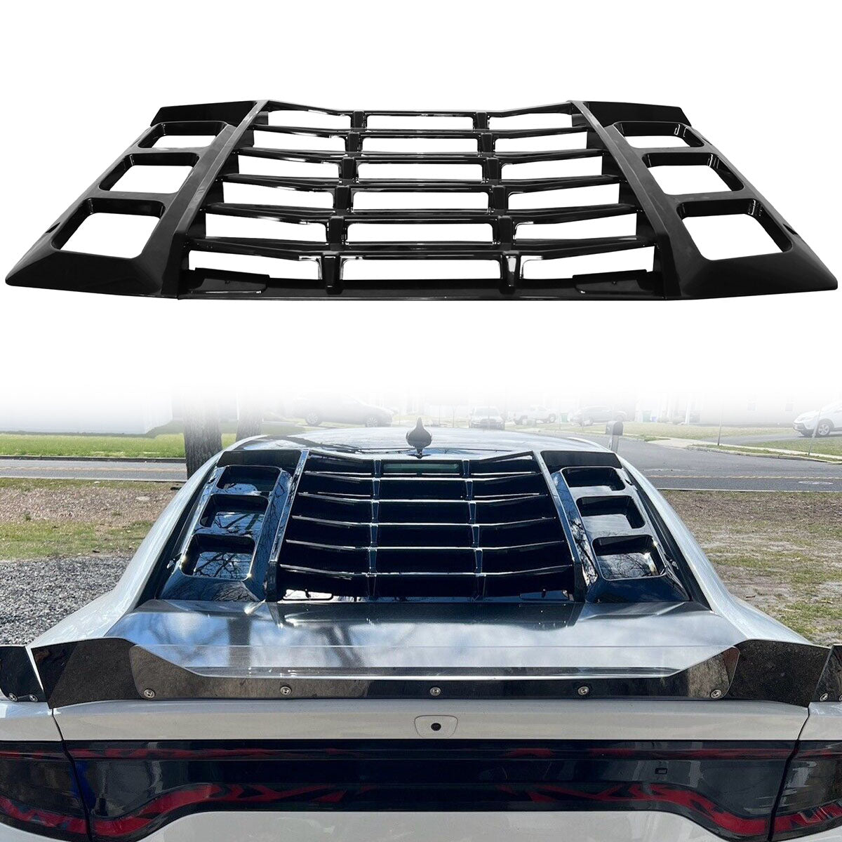 2011-2023 Dodge Charger IKON ABS Rear Window Louver 3PCS