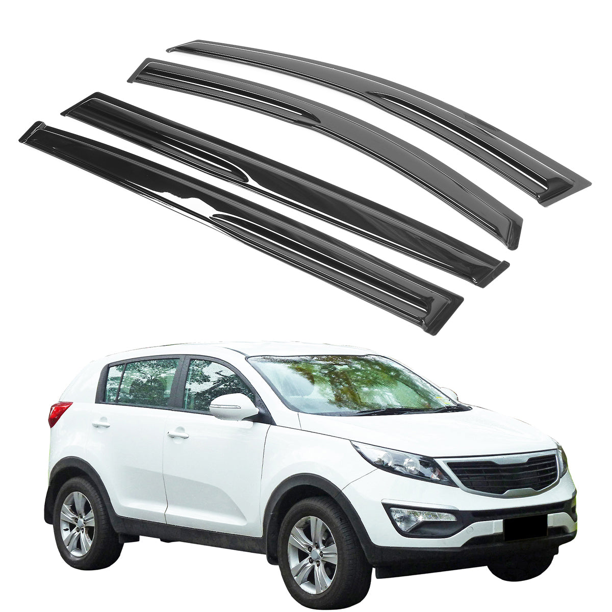 2011-2016 Kia Sportage SL Mugen Style Window Visors Set Acrylic
