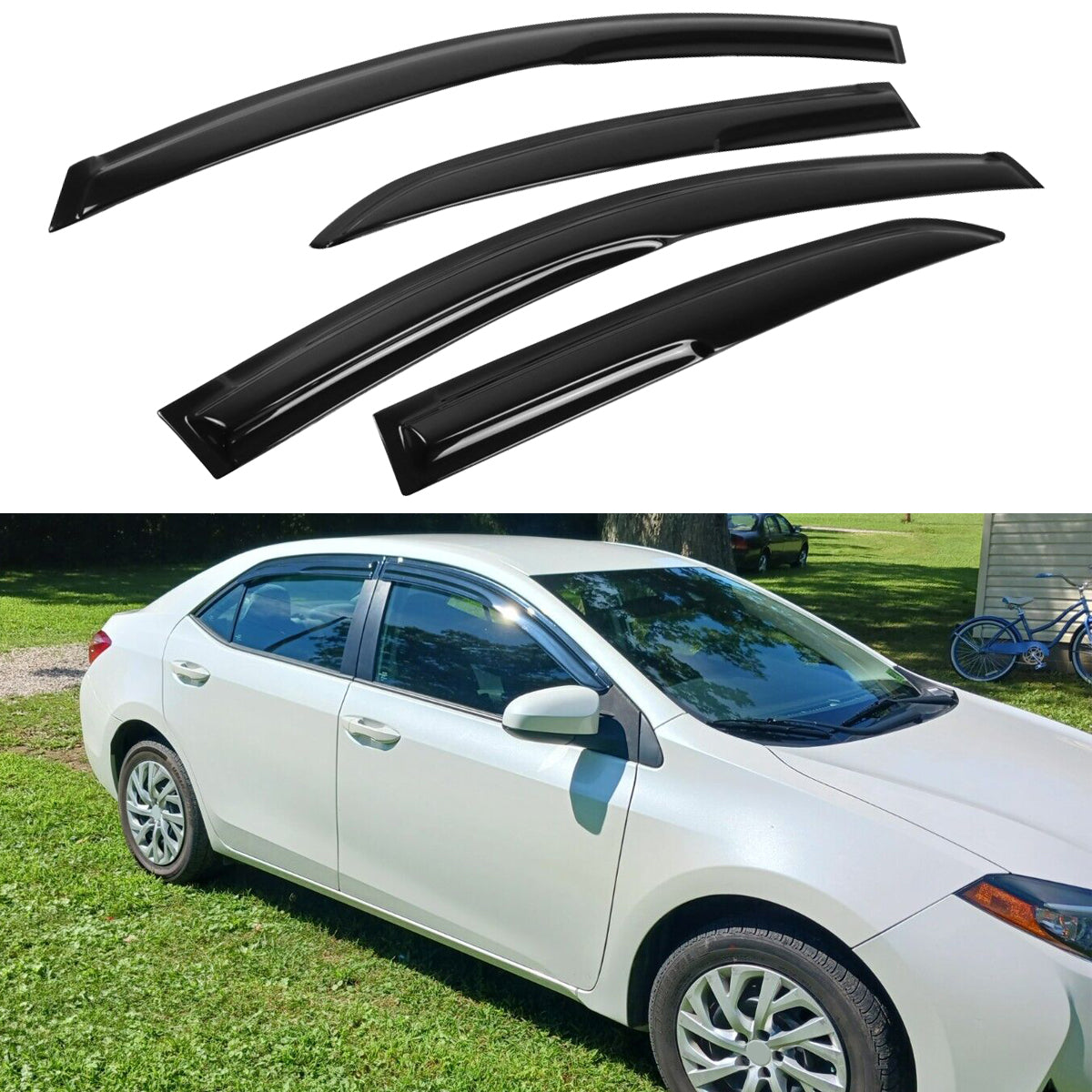 2014-2019 Toyota Corolla Sedan Window Visors Set Acrylic