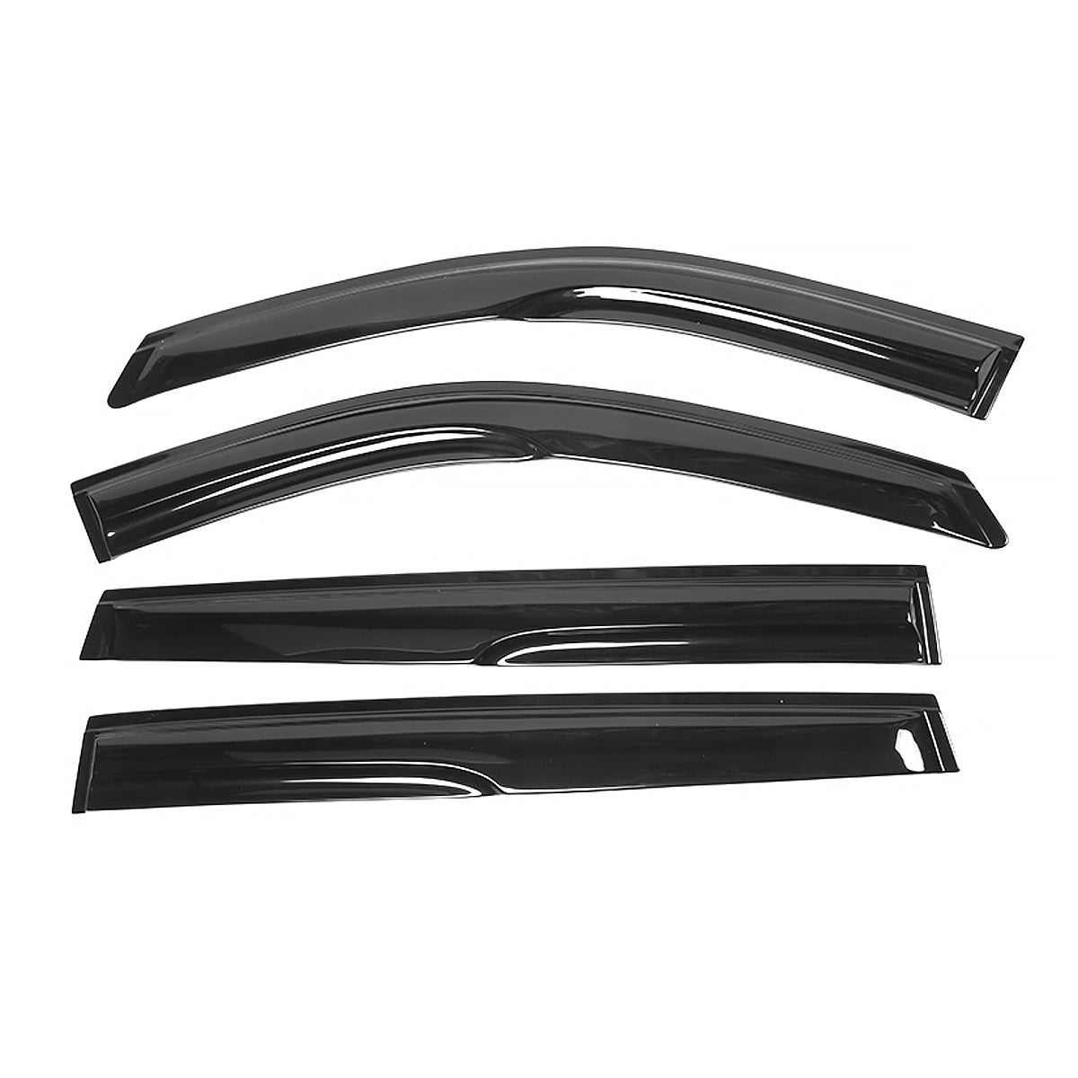 2020-2024 Toyota Highlander PC Side Window Visors w/ Chrome Trim 4PCS