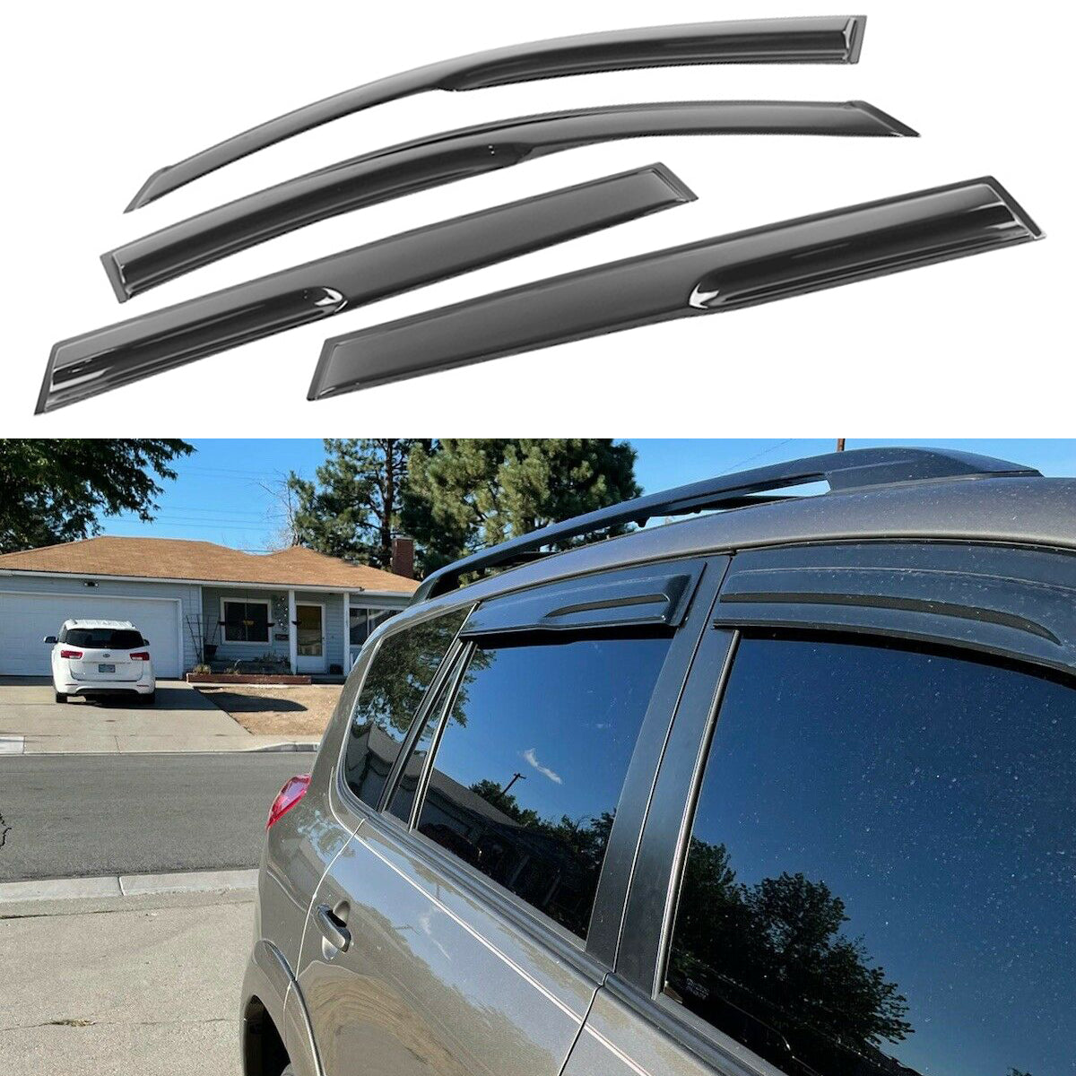 2006-2012 Toyota RAV4 XA30 Mugen Mug Smoke/Tinted Window Visor Acrylic