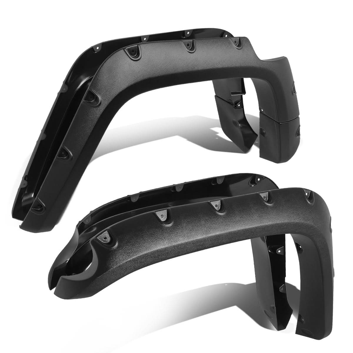 07-14 FJ Cruiser Pocket-Riveted Style Wheel Flares - Glossy Black