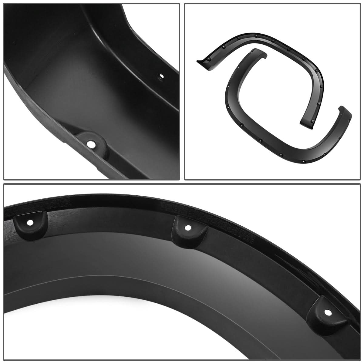 2007-2013 GMC Sierra 1500 Tidal Style Fender Flares 4PC Pocket Rivet