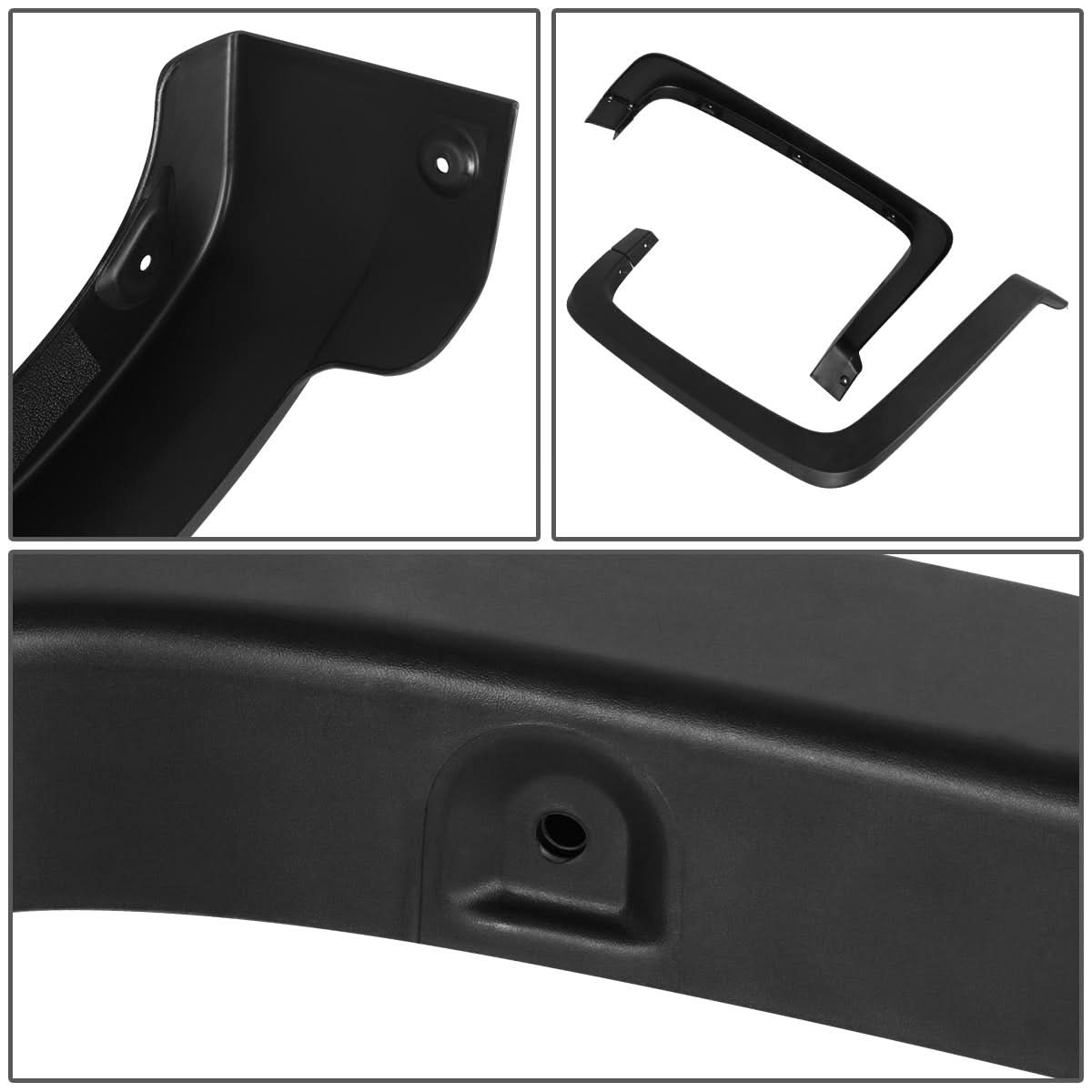 2014-2019 Chevrolet Silverado Wheel Flares 4pc Matte Black