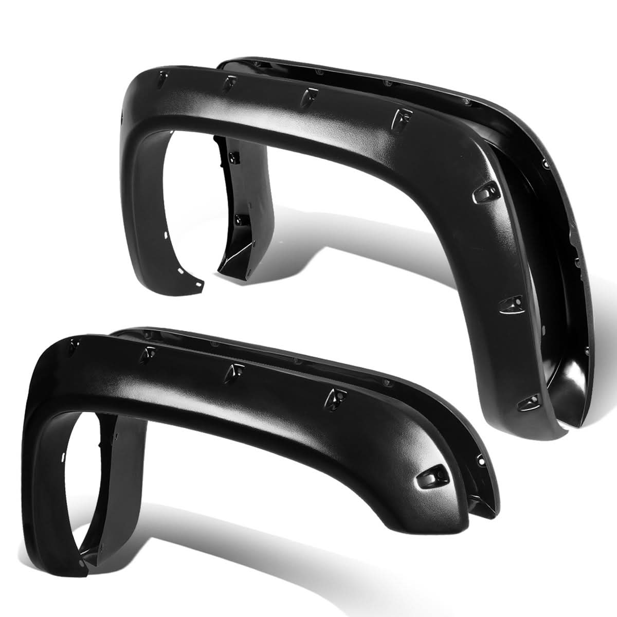 94-02 Dodge Ram Pocket-Riveted Style Wheel Flares Textured Matte Black