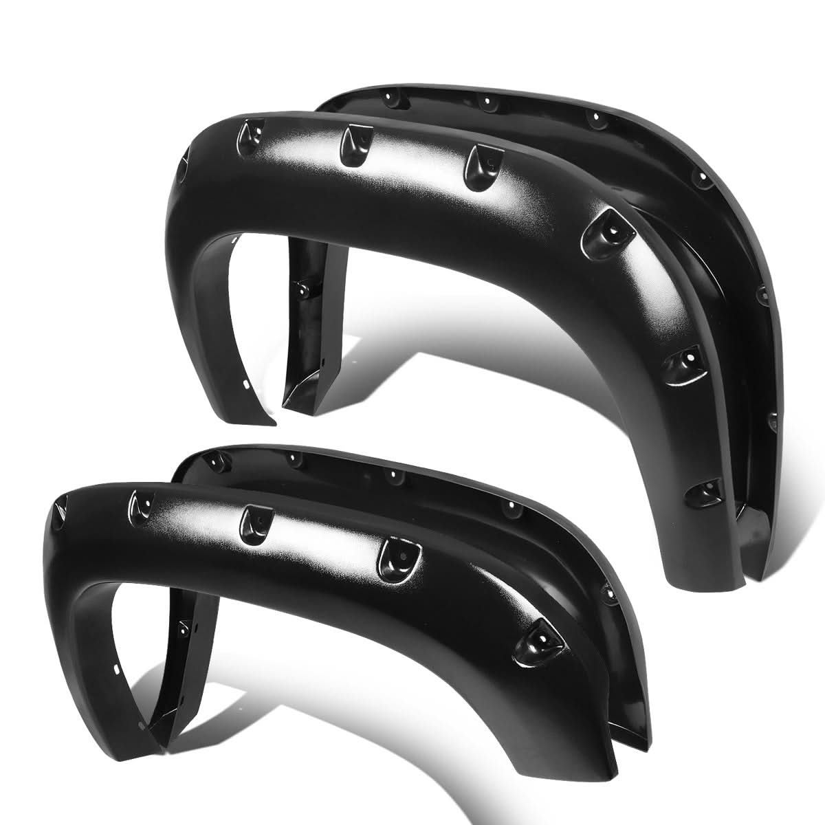 07-13 GMC Sierra 1500 Pocket-Riveted Style Wheel Flares Textured