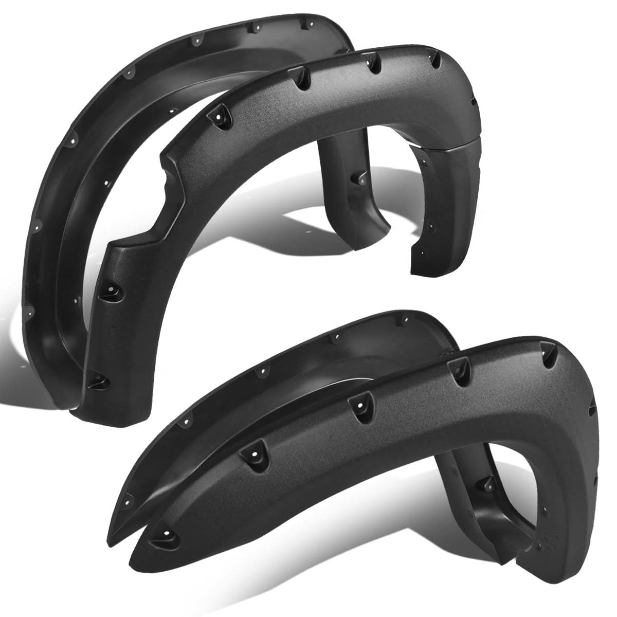 04-14 Nissan Titan Pocket-Riveted Style Wheel Flares - Textured Matte Black