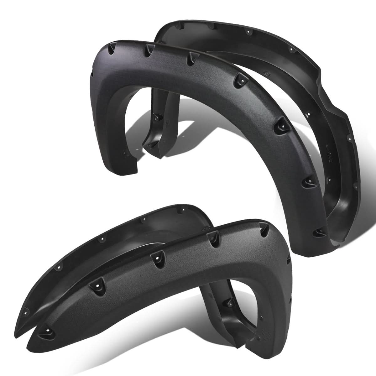 04-14 Nissan Titan Pocket-Riveted Style Wheel Flares - Textured Matte Black