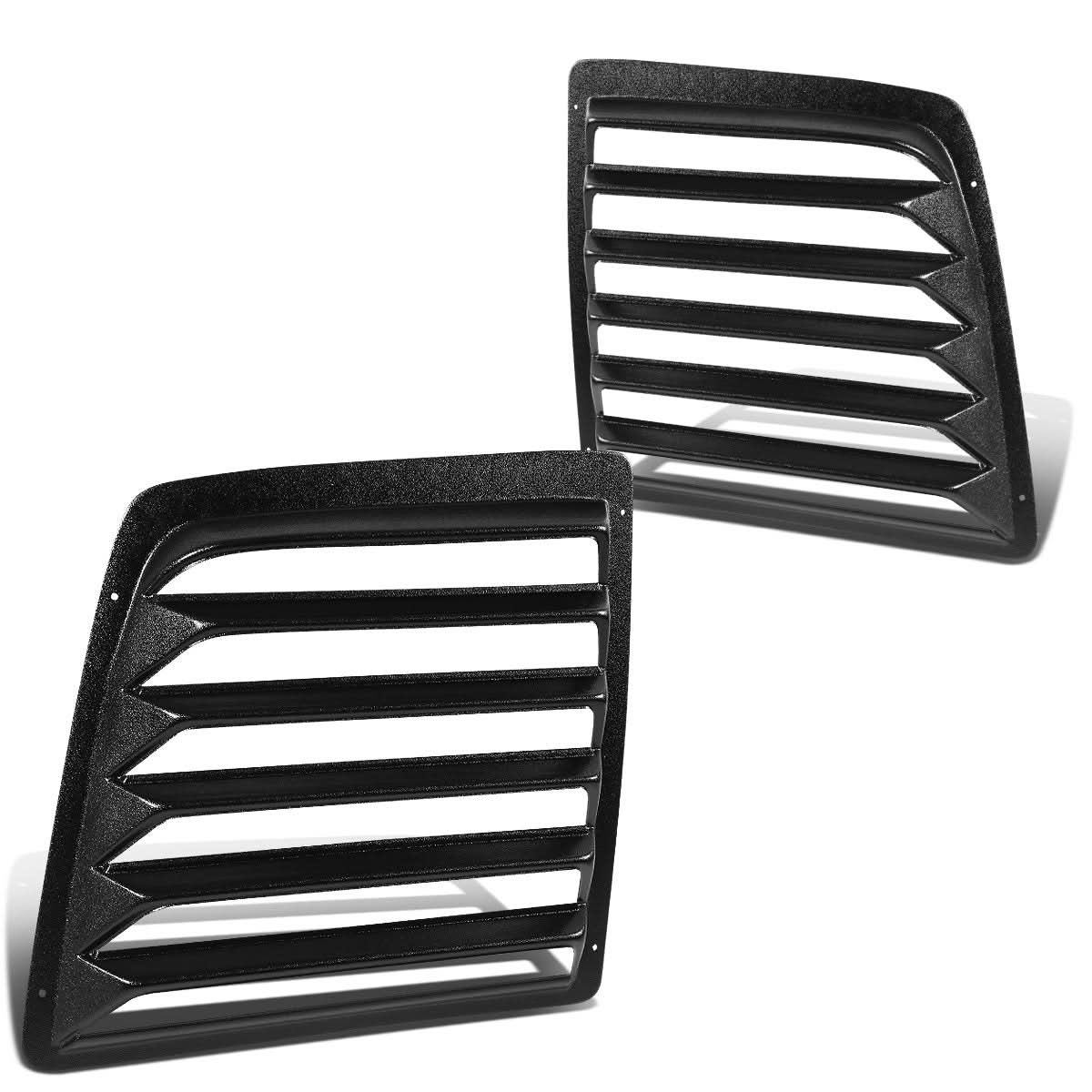 97-17 Chevrolet Express GMC Savana Rear Window Louver 2PC Black