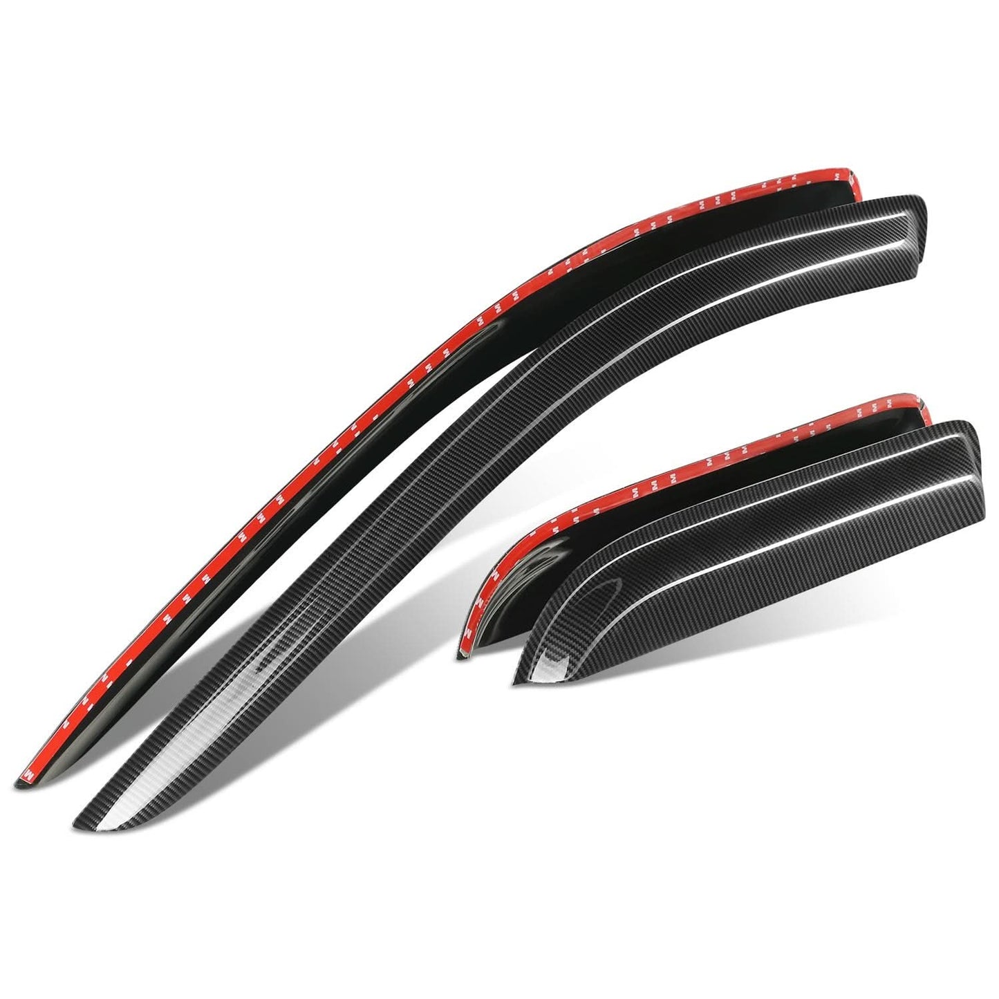 02-09 Dodge Ram Carbon Fiber Style Window Visors Crew Cab 4pc